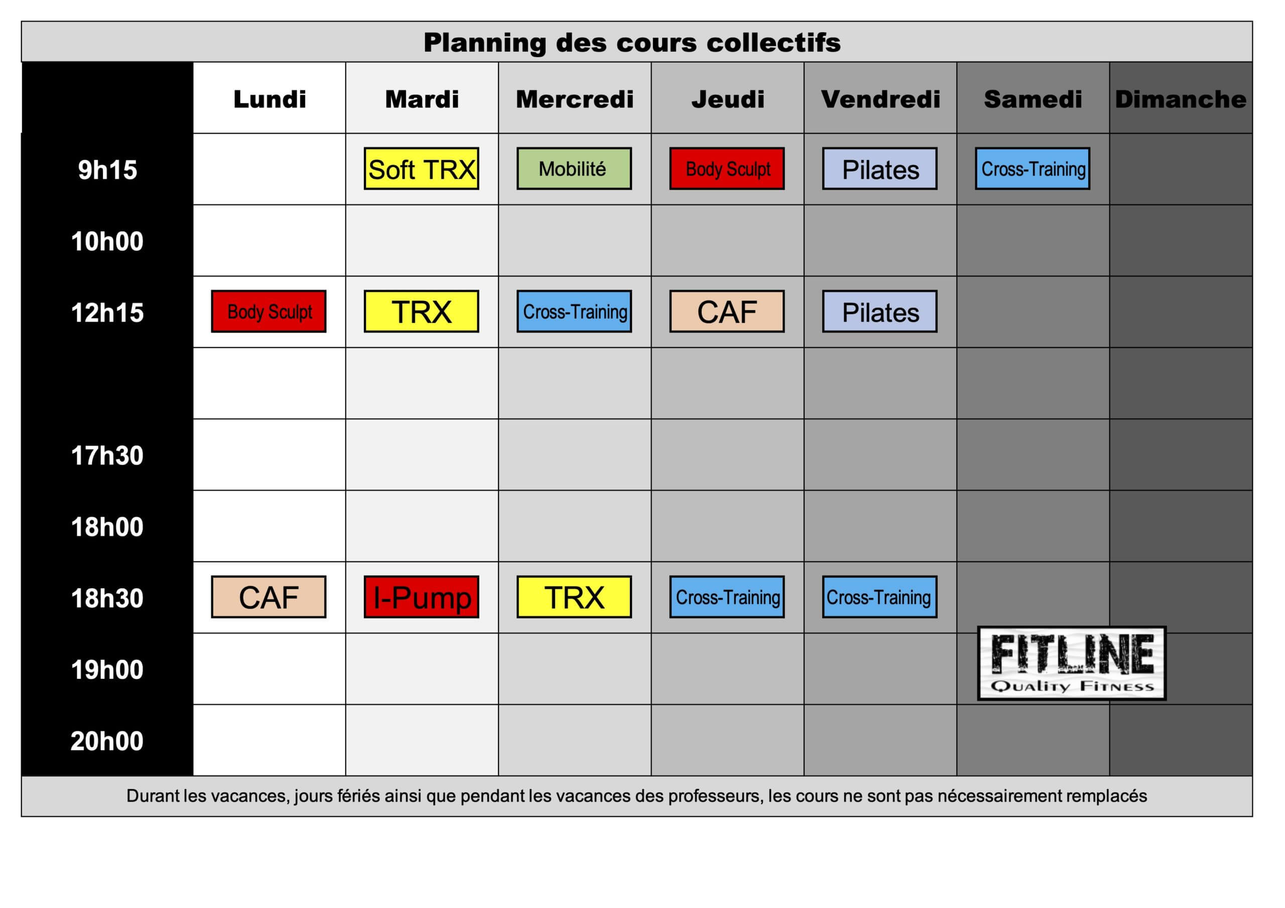 Cours collectifs 09.23 programme